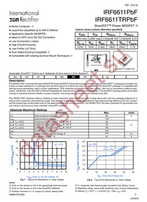 IRF6611TR1PBF datasheet  